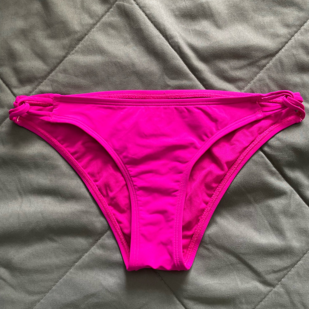 Pink High-Cut Bikini Bottoms Swim
